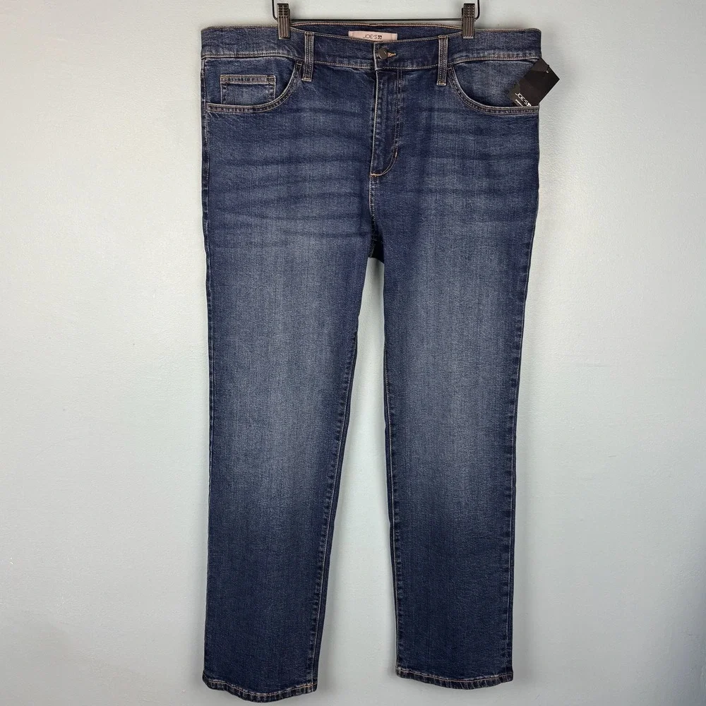 NEW Joe's Jeans The Classic Straight Leg Mens 38x32 Blue Dark Wash Stretch Denim